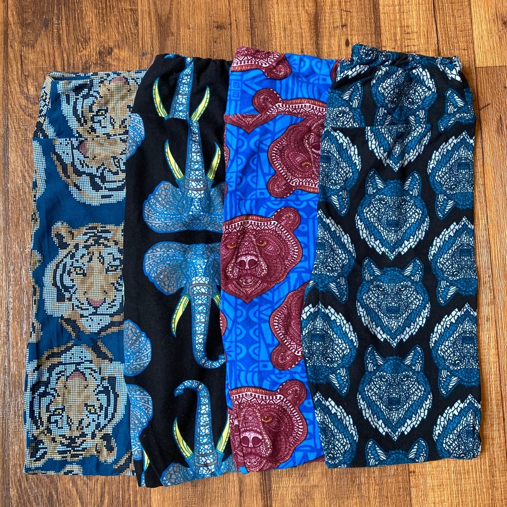 4pc LuLaRoe leggings OS lot